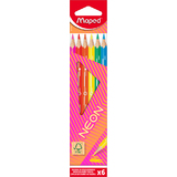 Maped dreikant-buntstift NEON, 6er Kartonetui