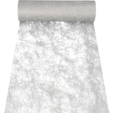 PAPSTAR Tischlufer/Dekoband "Sizoflor", silber