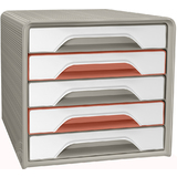 CEP schubladenbox Smoove terra Nova, 5 Schbe, wei / bunt