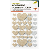folia moosgummi Glitter-Sticker hearts CLASSIC