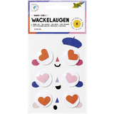 folia wackelaugen HEARTS, Gre L, selbstklebend