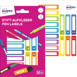 AVERY Stift-Etiketten, Papier, 10 x 50 mm, farbige Rahmen