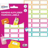 AVERY Namens-Etiketten, Folie, 15 x 32 mm, rahmen farbig