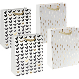 sigel Geschenktten-Set "Brush art Black & Gold", 4er Set