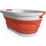 Linden berg Wschekorb, faltbar, 36 Liter, orange/wei