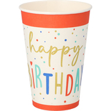 PAPSTAR papp-trinkbecher "Happy Birthday", 0,2 l