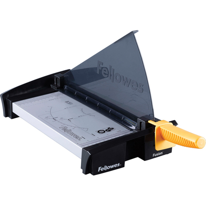 Fellowes Hebel-Schneidemaschine Fusion, DIN A4, schwarz/gelb