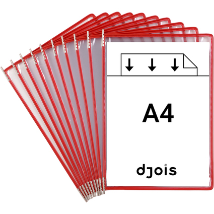 djois by tarifold Drehzapfentafel, DIN A4, rot