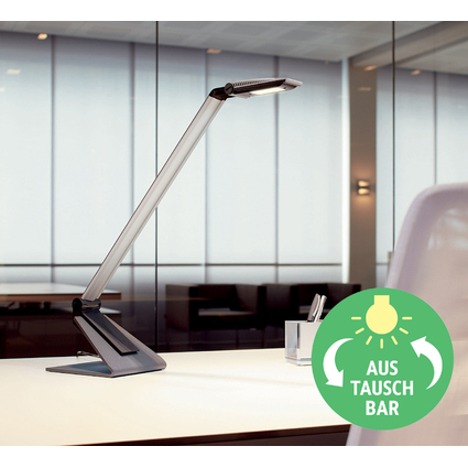MAUL LED-Tischleuchte MAULsolaris, Standfu, silber