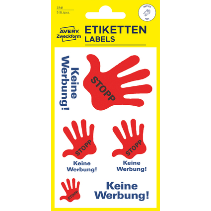 AVERY Zweckform Hinweisetiketten "Stop - Keine Werbung"