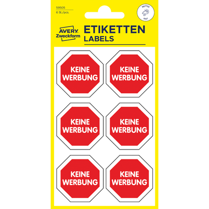 AVERY Zweckform Hinweisetikett "Keine Werbung"