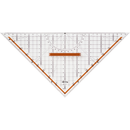 rotring Geometriedreieck Centro, mit abnehmbarem Griff