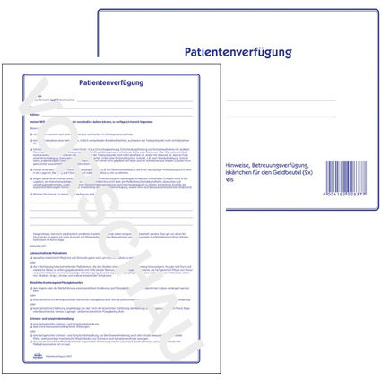 AVERY Zweckform Vordruck "Patientenverfgung", 220 x 163 mm