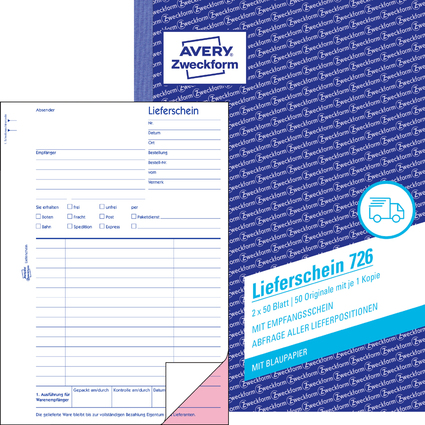 AVERY Zweckform Formularbuch "Liefer-/Empfangsschein", A5