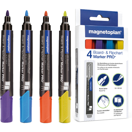 magnetoplan Board- und Flipchartmarker PRO+, sortiert