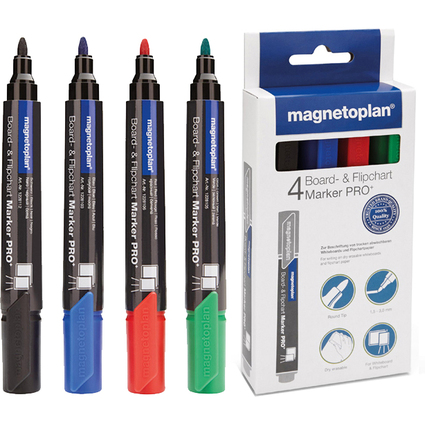 magnetoplan Board- und Flipchartmarker PRO+, sortiert