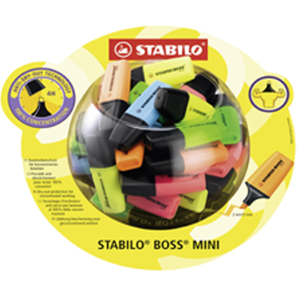 STABILO Textmarker BOSS MINI, 50er Bobonglas