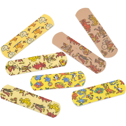 Leina Kinder-Pflaster, 19 x 72 mm, wasserfest, bunte Motive