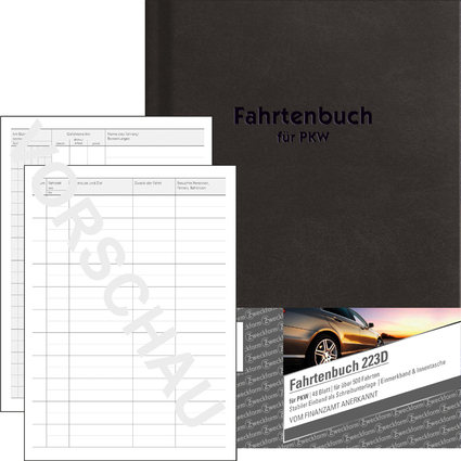 AVERY Zweckform Formularbuch "Hardcover" - Fahrtenbuch , A5