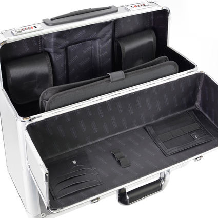 ALUMAXX Pilotenkoffer "CARBON", Aluminium, silber / carbon