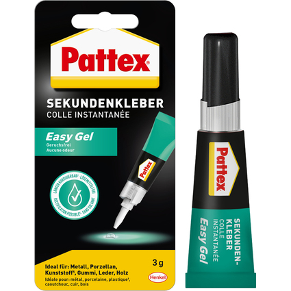 Pattex Sekundenkleber Easy Gel, 3 g Tube