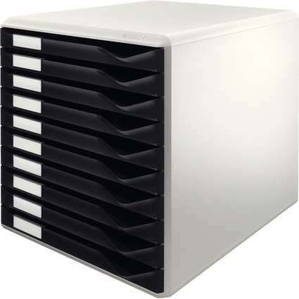 LEITZ Schubladenbox Formular-Set, 10 Schbe, lichtgrau/