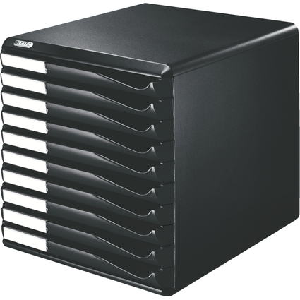 LEITZ Schubladenbox Formular-Set, 10 Schbe, schwarz