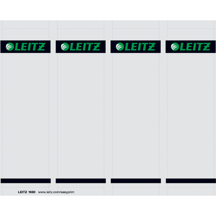 LEITZ Ordnerrcken-Einsteckschild, 56 x 190 mm, Karton, grau