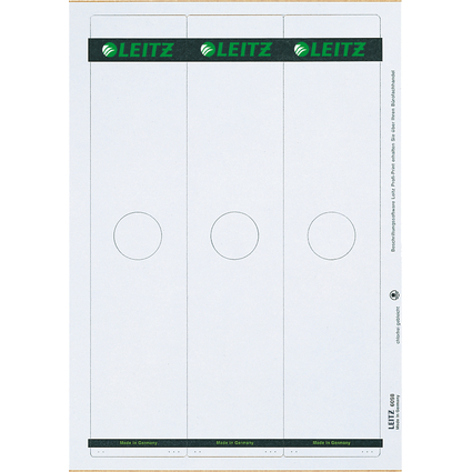 LEITZ Ordnerrcken-Etikett fr Hngeordner, 61 x 279 mm