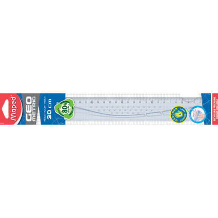 Maped Flachlineal Geometric, 300 mm, fr Linkshnder