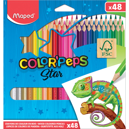 Maped Dreikant-Buntstift COLOR'PEPS Star, 48er Kartonetui