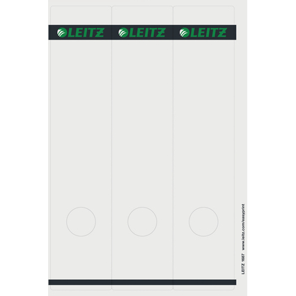 LEITZ Ordnerrcken-Etikett, 61 x 285 mm, lang, breit, grau