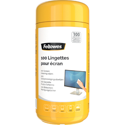 Fellowes Bildschirm-Reinigungstcher, 100er Spenderdose