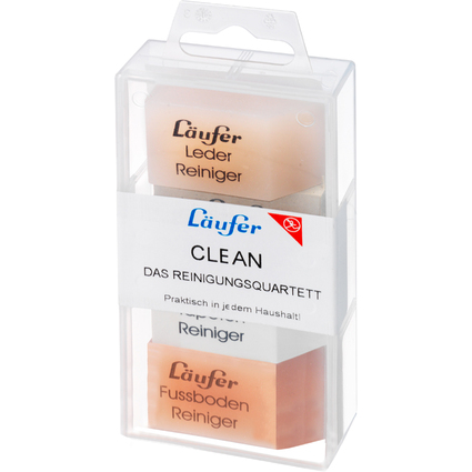Lufer CLEAN - Reinigungsquartett, in Klarsichtbox