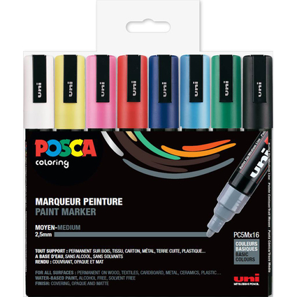 POSCA Pigmentmarker PC-5M, 16er Box