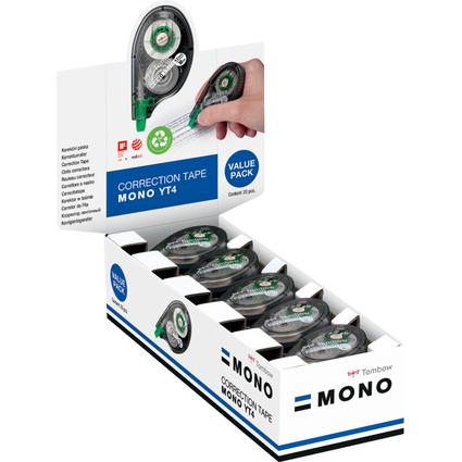 Tombow Korrekturroller "MONO CT-YT4", 4,2 mm x 10 m, Display