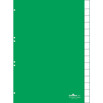 DURABLE Kunststoff-Register, PP, Strke: 0,12 mm, 15-teilig