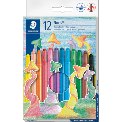STAEDTLER Wachs-Twister Noris, 12er Weichplastiketui