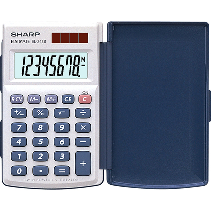 SHARP Taschenrechner EL-243 S, Solar-/ Batteriebetrieb