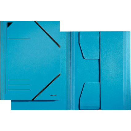 LEITZ Eckspannermappe, DIN A4, Karton 320 g/qm, blau