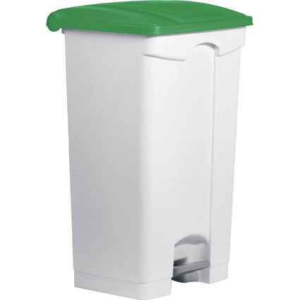 helit Tret-Abfalleimer "the step", 90 Liter, wei/grn