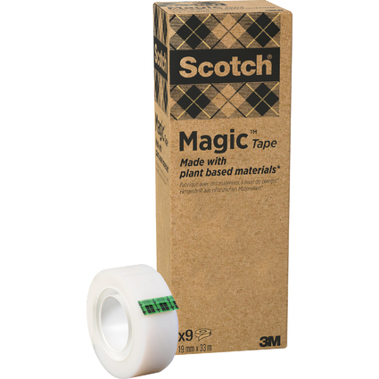 3M Scotch Klebefilm Magic 900, 19 mm x 33 m, 9er Pack