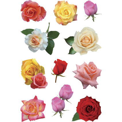 HERMA Sticker DECOR "Rosenblten bunt"