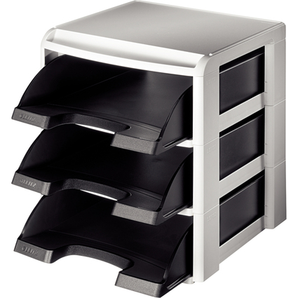 LEITZ Briefablagen-Set, DIN A4, Briefablage in schwarz