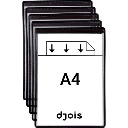 djois by tarifold Magnet-Sichttafel, DIN A4, schwarz