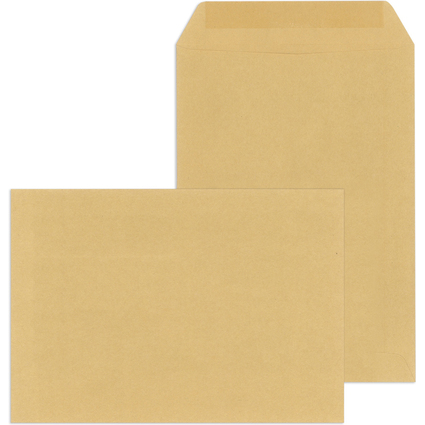 MAILmedia Versandtaschen C5 naklebend, ohne Fenster, braun