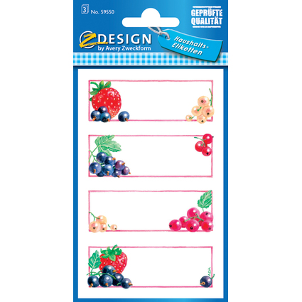 ZDesign HOME Haushalts-Etiketten "Erdbeere & Johannisbeere"