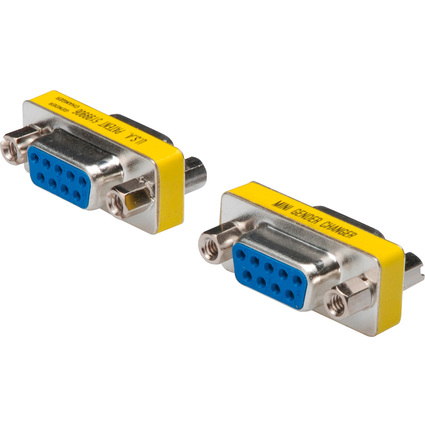 DIGITUS Mini Gender-Changer, 9 Pol Sub-D, Kupplung