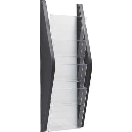 helit 4er Wand-Prospekthalter "the arc", DIN A5 hoch,schwarz