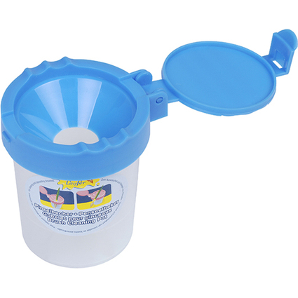 Lufer Pinselbecher, Becher transluzent, Deckel farbig